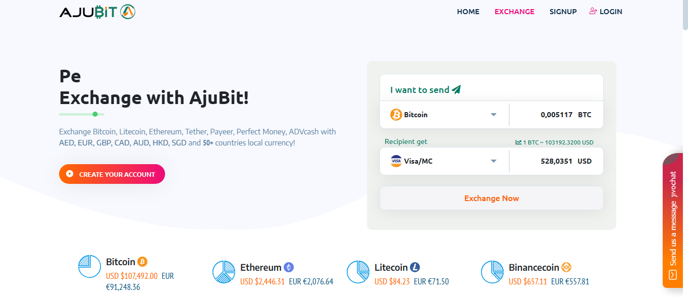 AjuBit global non-custodial exchange