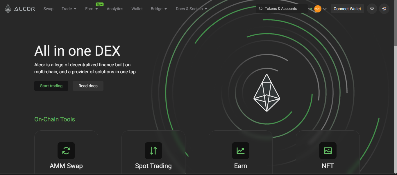 Alcor hybrid DEX on WAX EOS