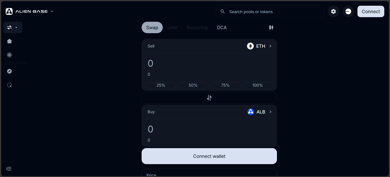 Alien Base V3 crypto exchange platform