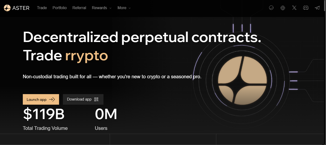 Aster decentralized perps exchange