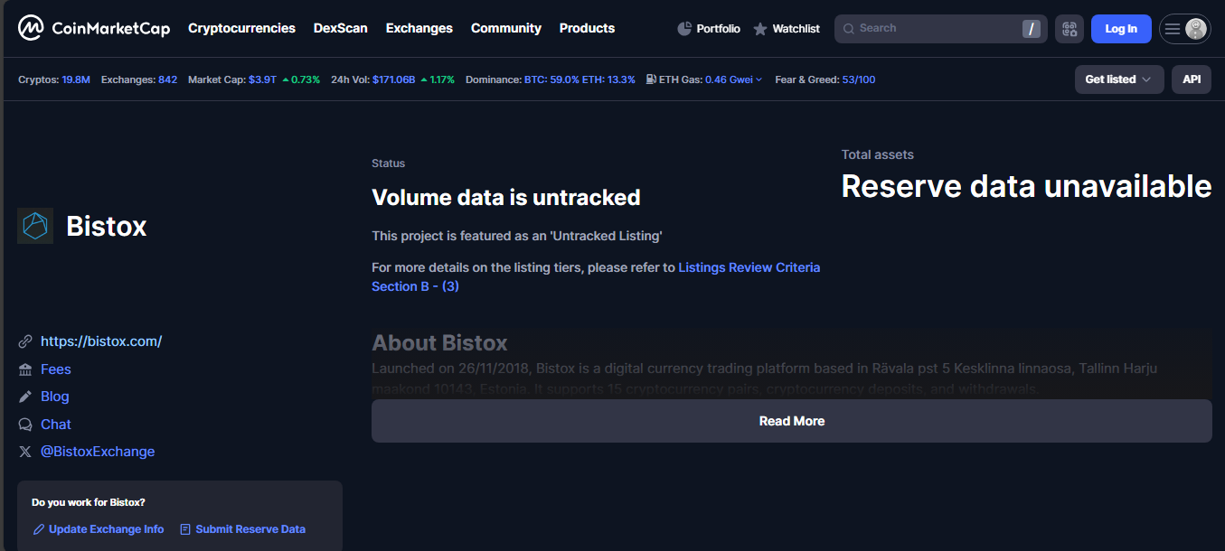 Bistox crypto exchange platform