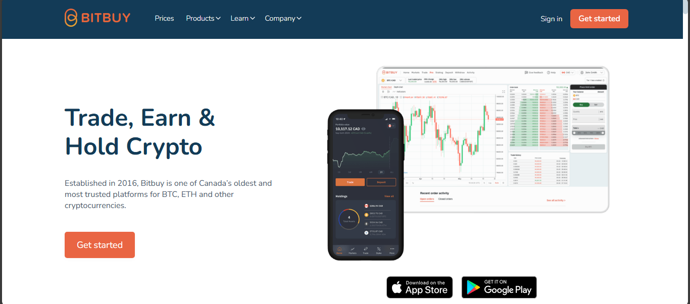 Bitbuy Canadian crypto exchange platform