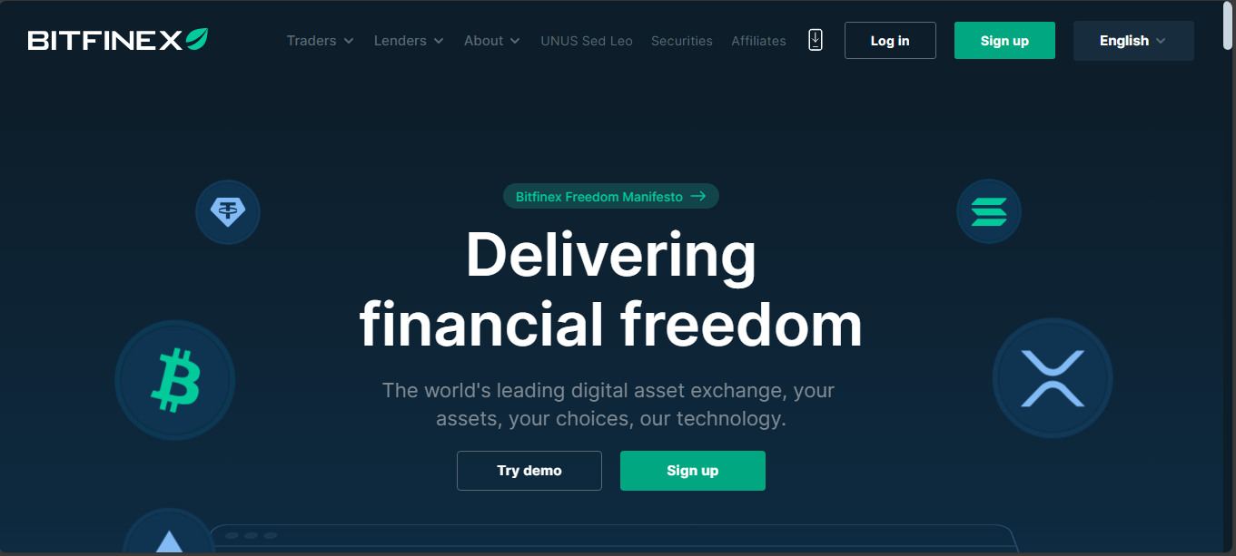 Bitfinex professional crypto exchange