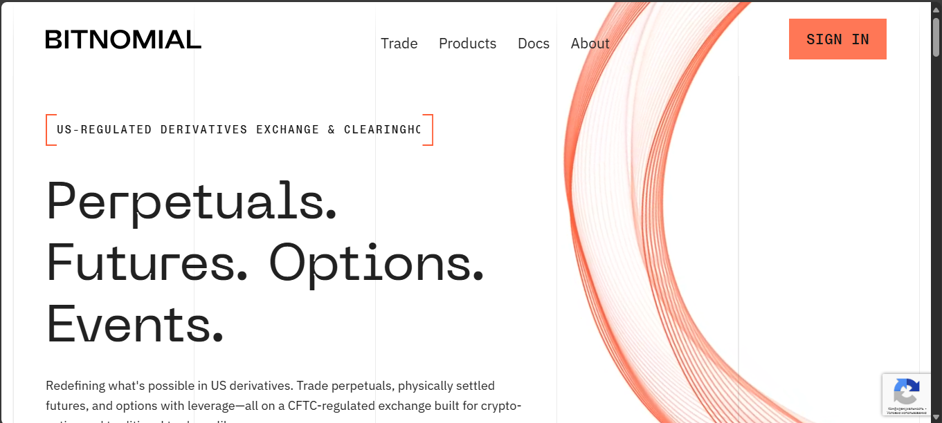 Bitnomial Bitcoin derivatives exchange, now inactive