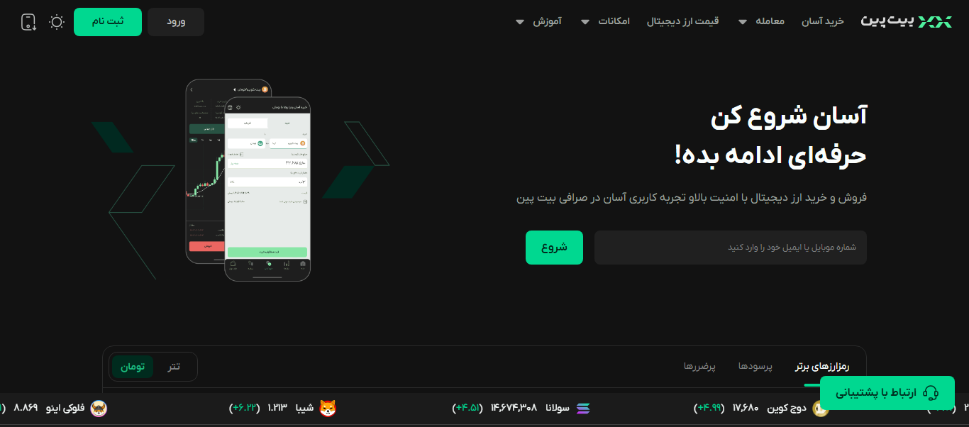 Bitpin exchange Iranian Rial trading