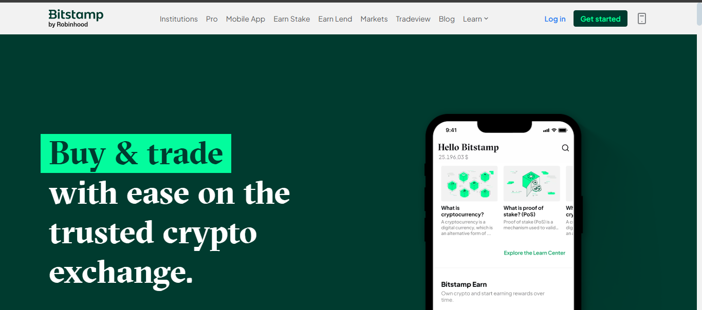 Bitstamp crypto exchange platform