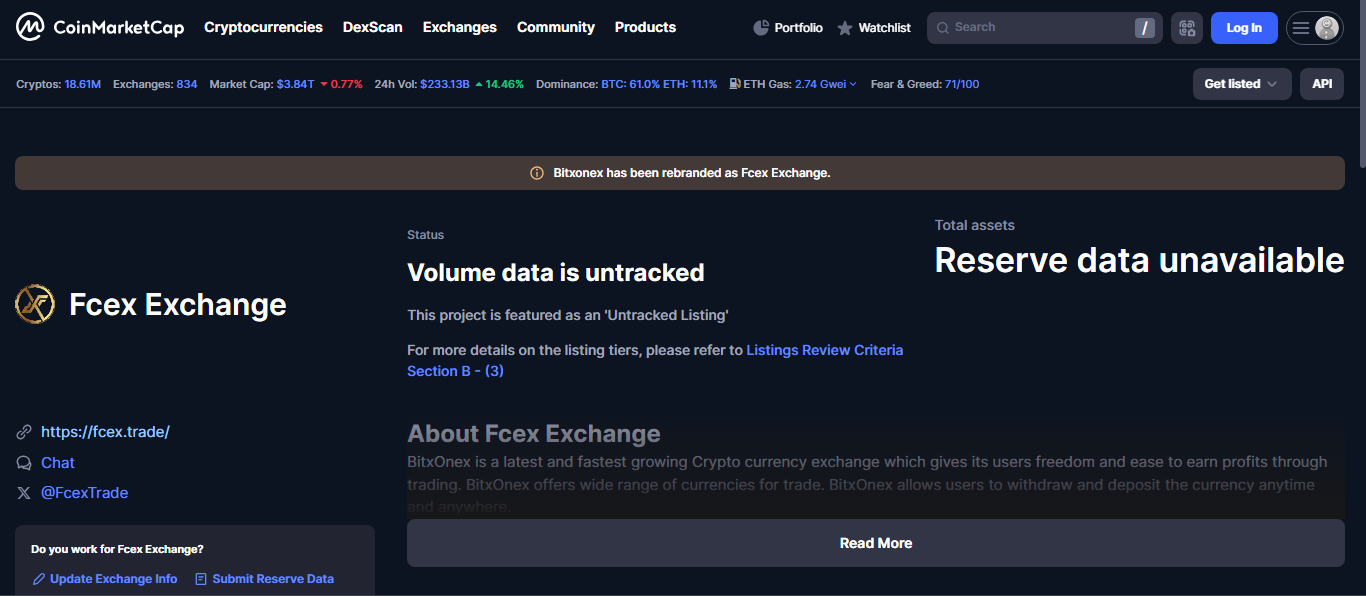 BitXonex crypto exchange platform