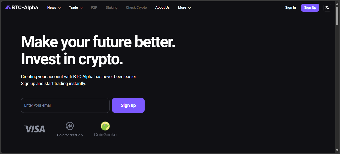 BTC-Alpha crypto exchange platform