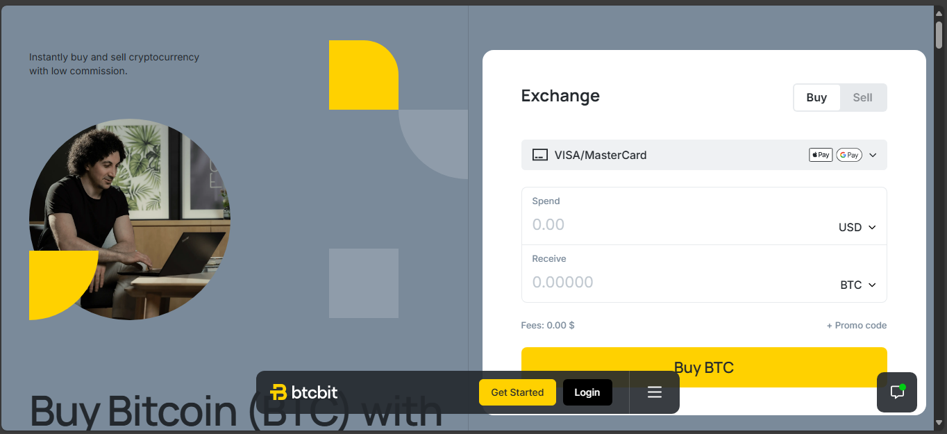 BTCBIT.NET crypto exchange interface