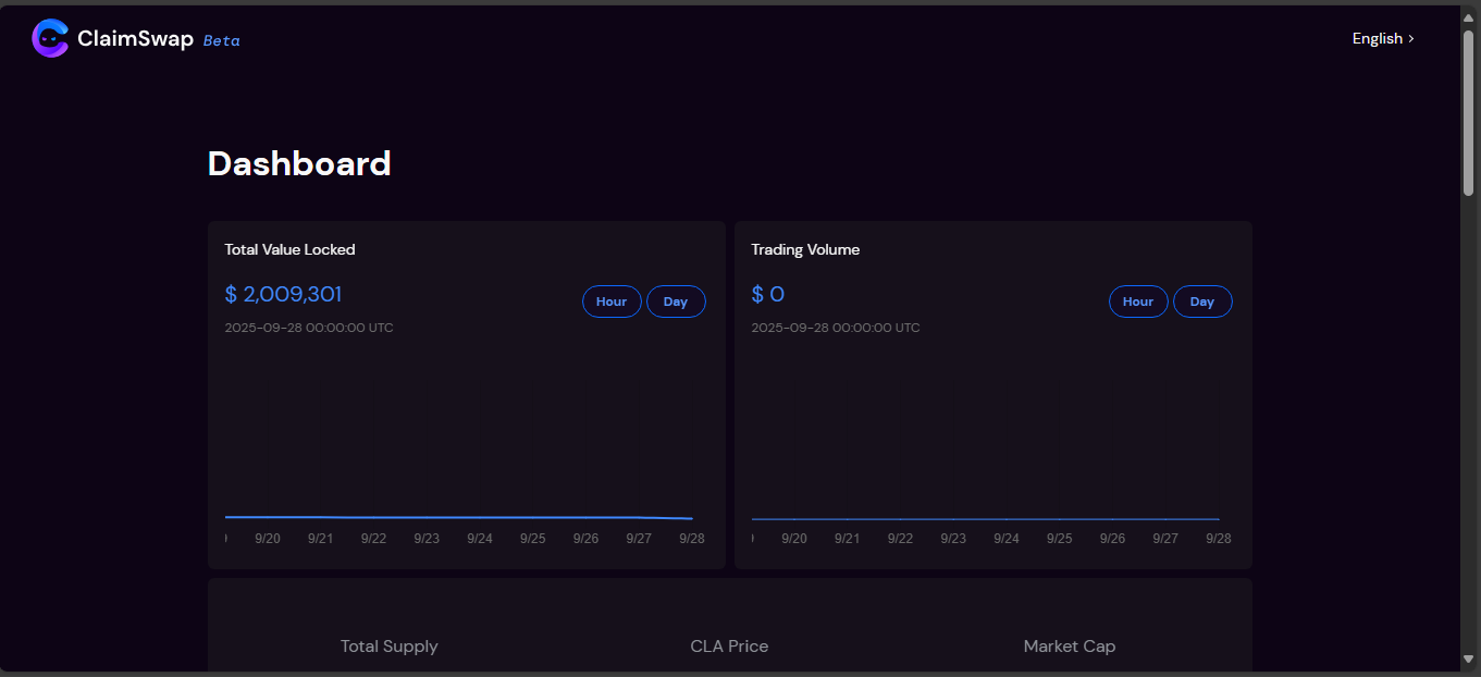 ClaimSwap Klaytn decentralized exchange interface