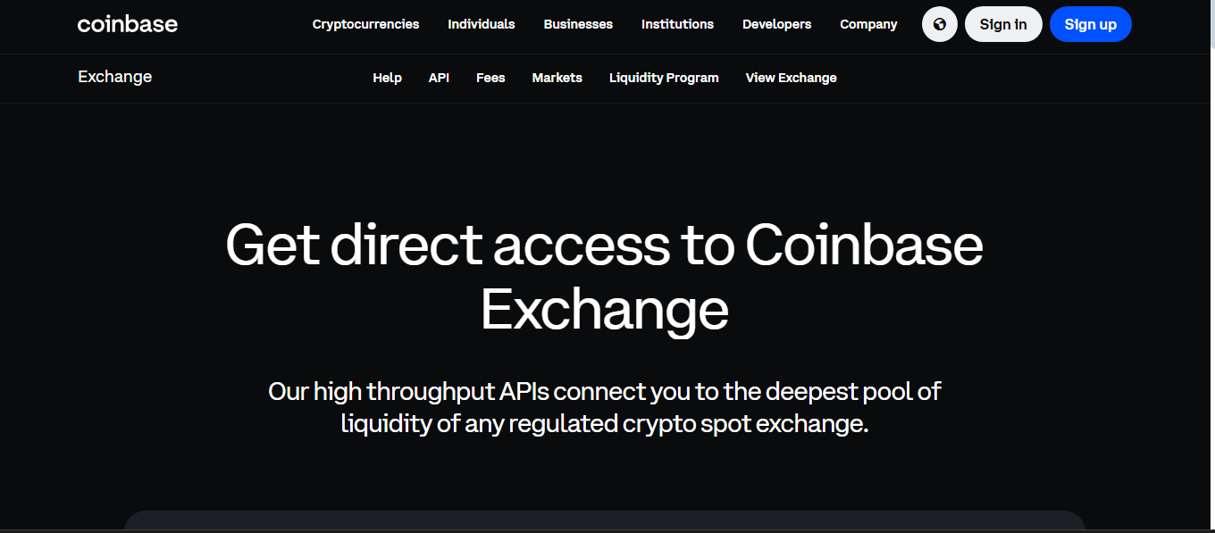 Coinbase crypto exchange