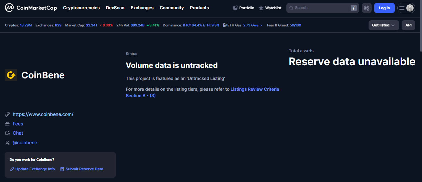 CoinBene exchange review