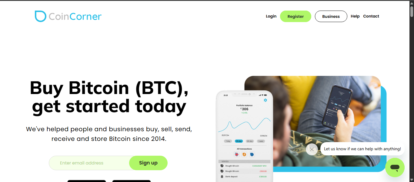 CoinCorner crypto exchange platform