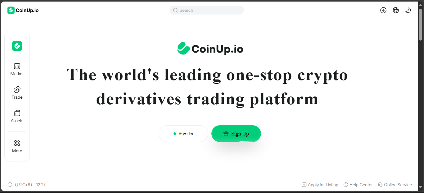 CoinUp.io crypto exchange platform