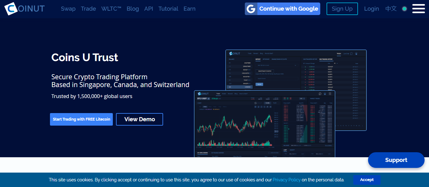 Coinut crypto exchange platform