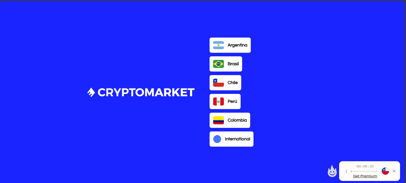 CryptoMarket crypto exchange platform