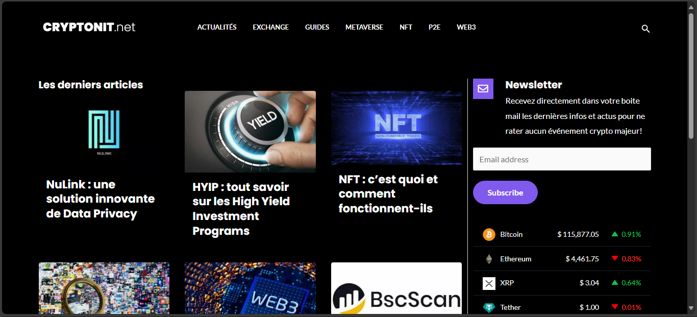 Cryptonit crypto exchange interface