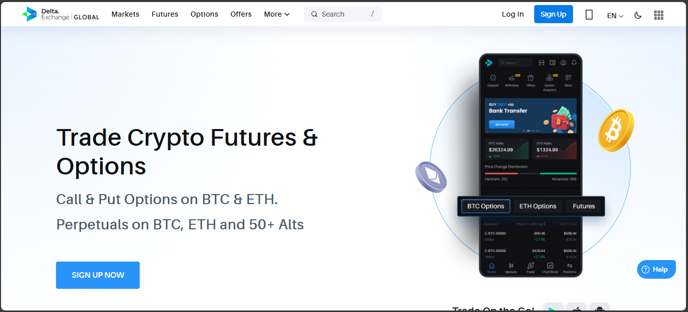Delta Exchange derivatives trading