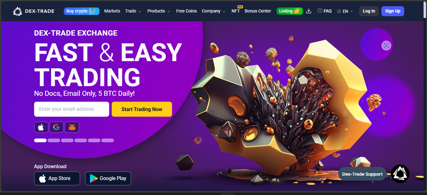 Dex-Trade crypto exchange