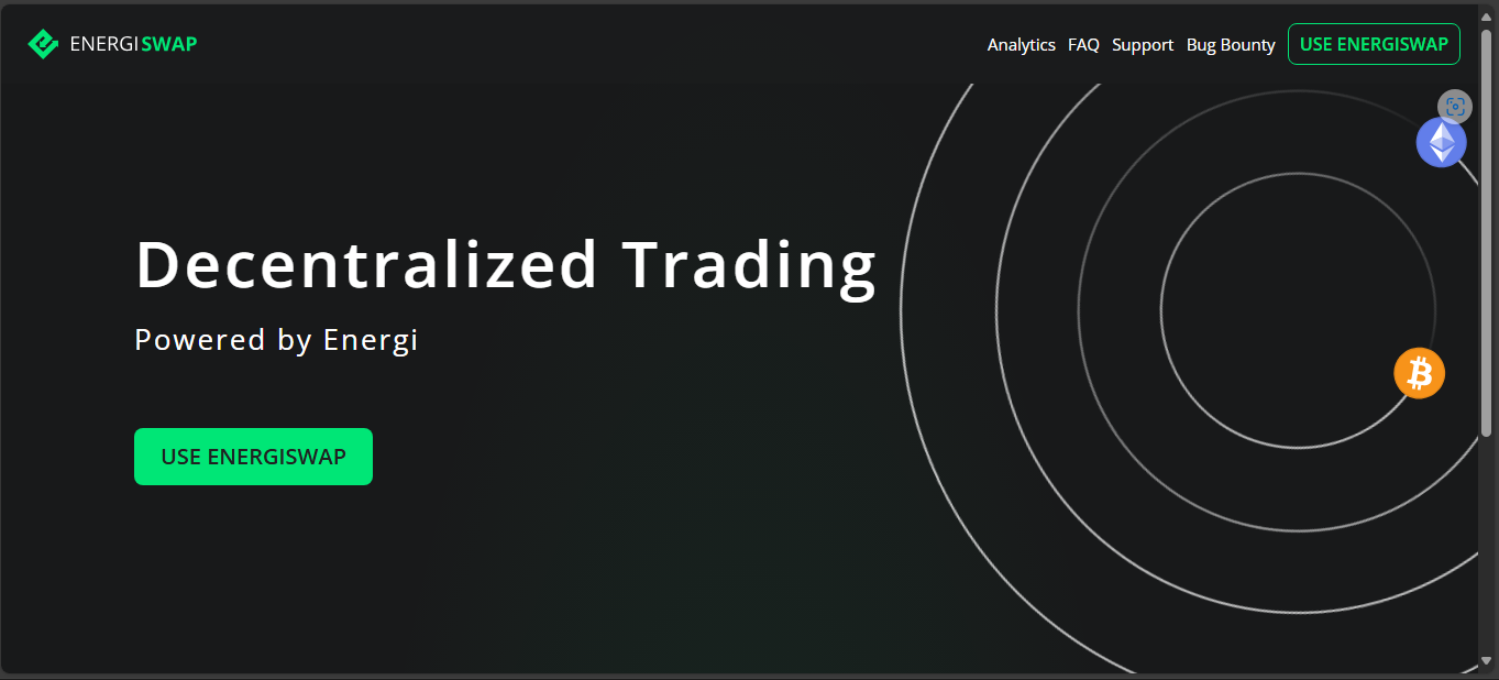 EnergiSwap AMM DEX on Energi blockchain