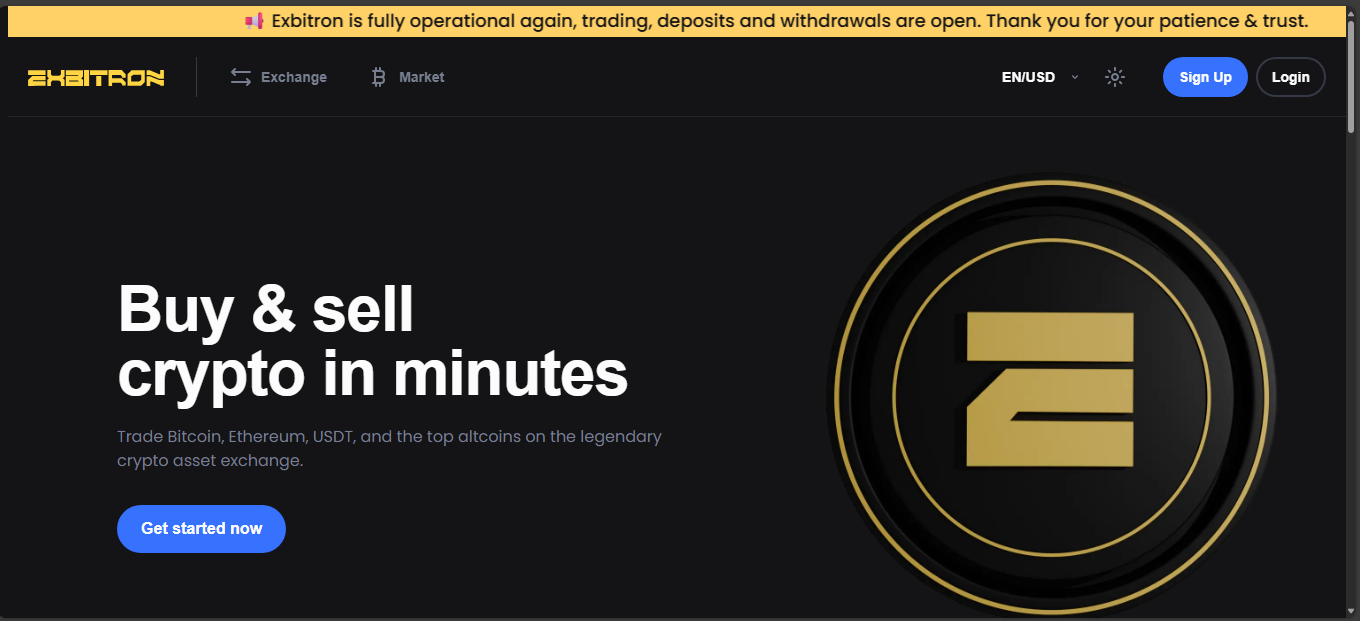 Exbitron crypto exchange platform