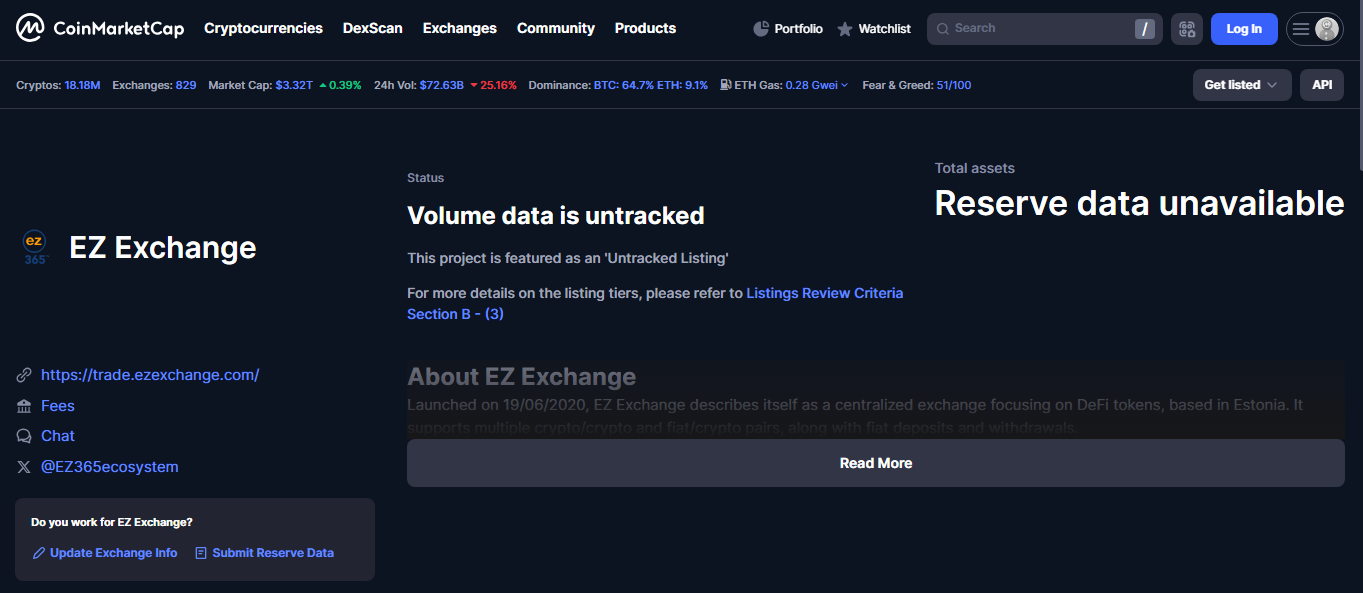 EZ Exchange crypto trading