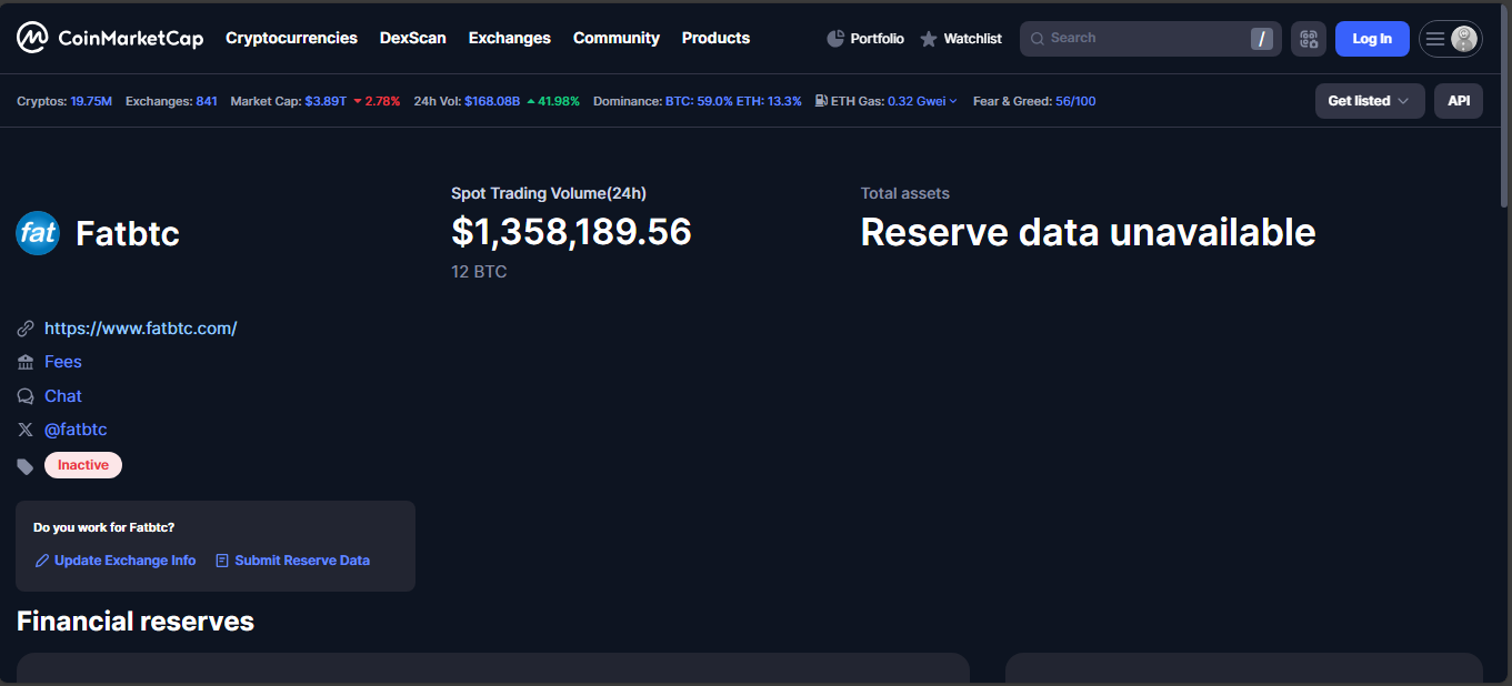 FatBTC crypto exchange platform
