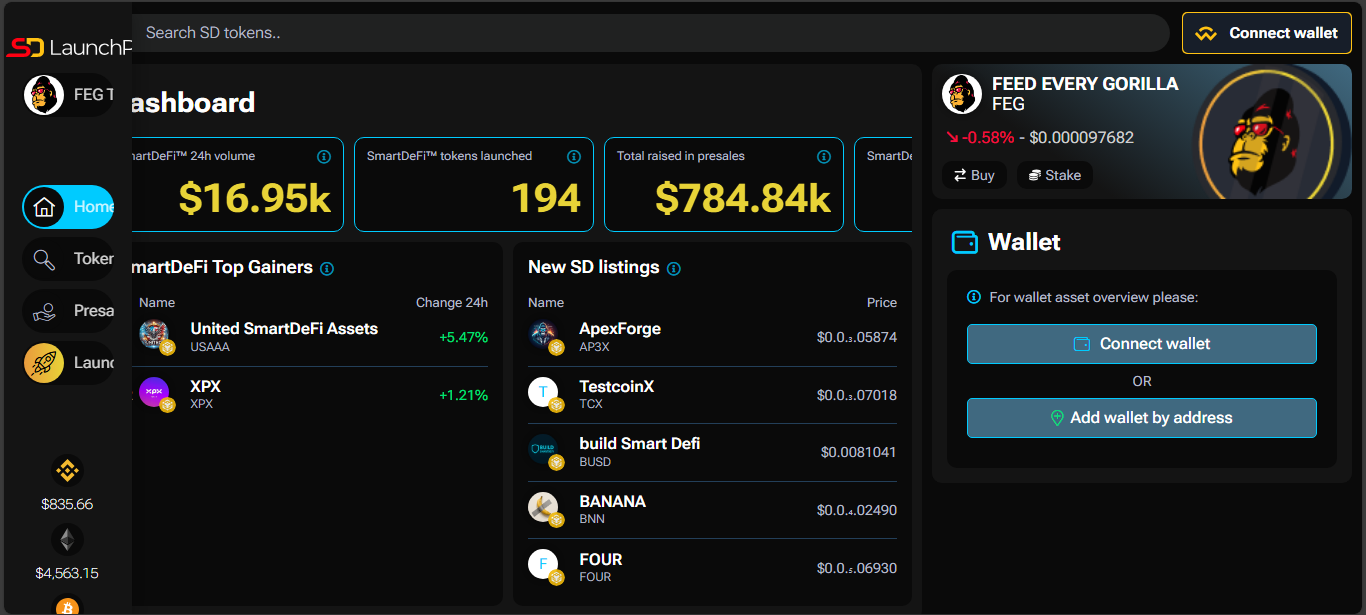 FEG Exchange multi-chain decentralized exchange with gas rebates and staking