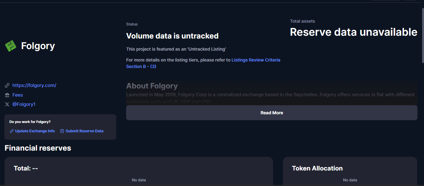 Folgory crypto exchange