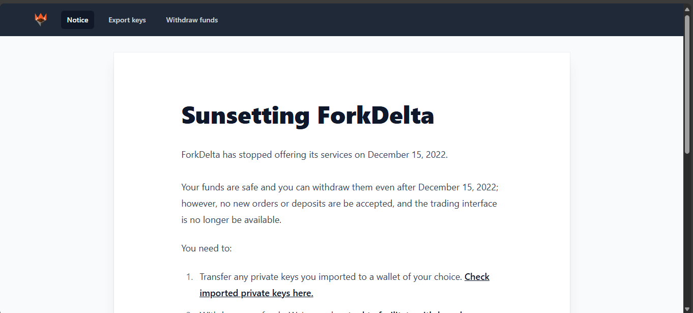 ForkDelta decentralized exchange EtherDelta fork
