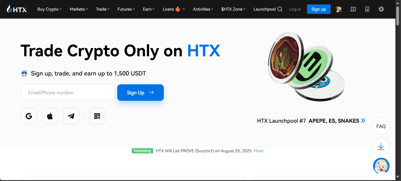 HTX Exchange crypto trading platform