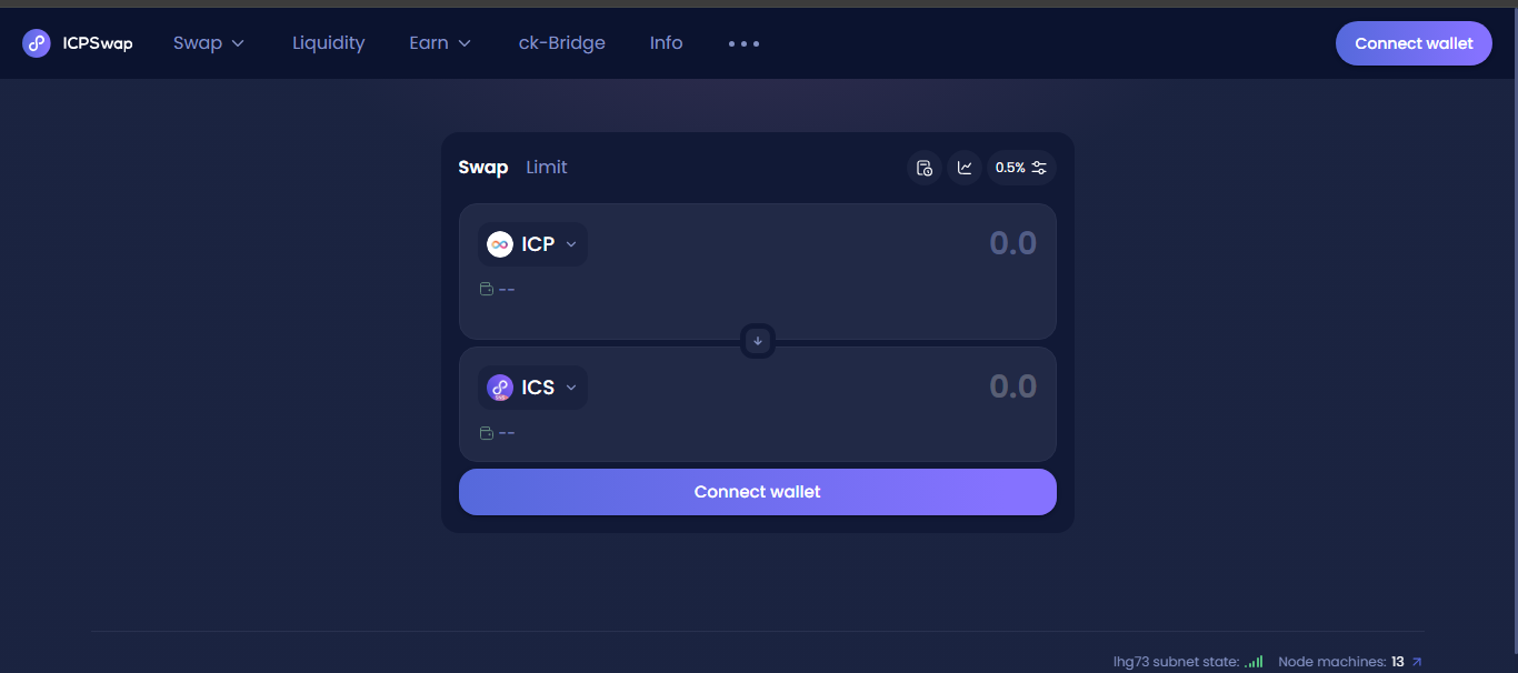 ICPSwap crypto exchange platform