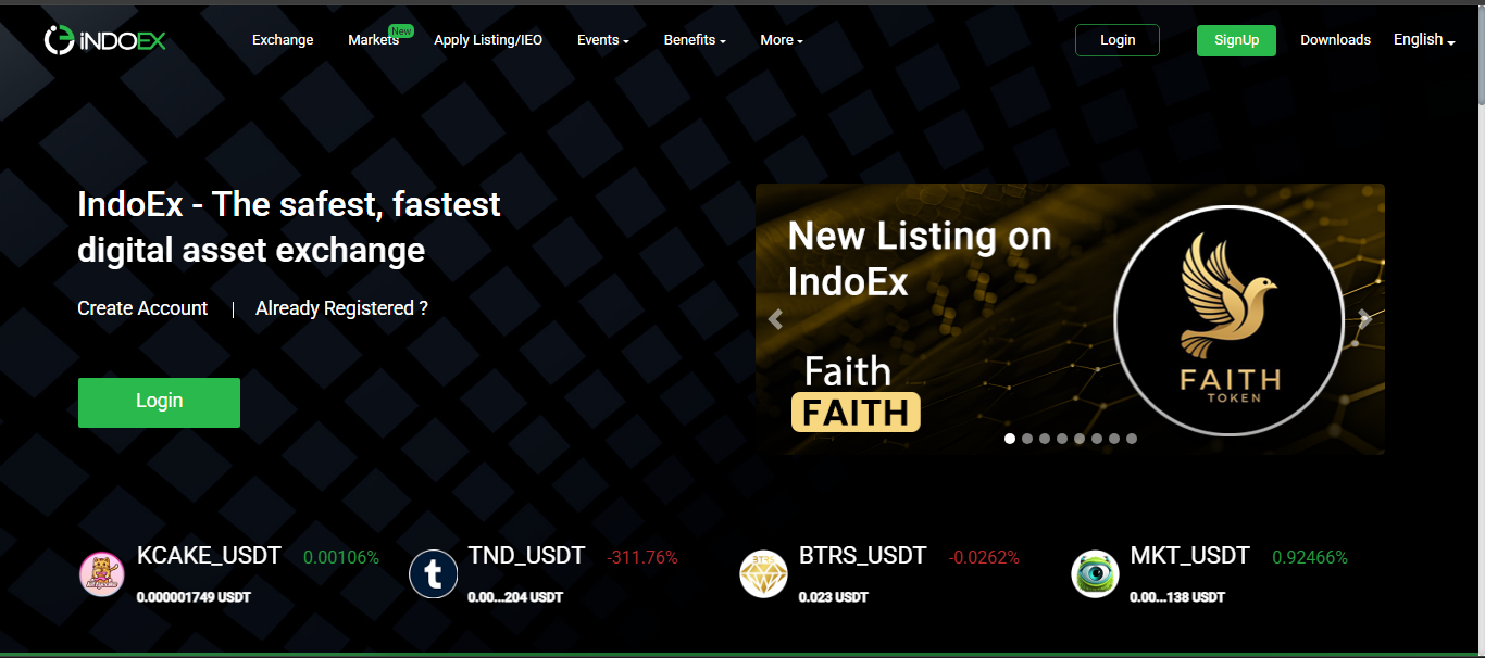 IndoEx crypto exchange platform