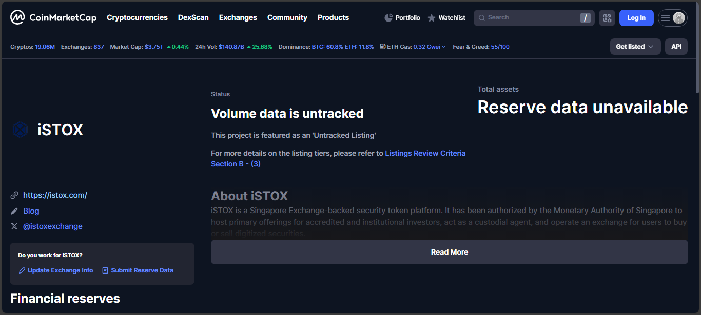 iSTOX regulated digital securities platform under MAS