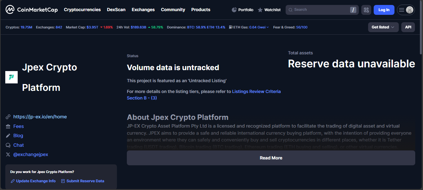 JPEX CryptoPlatform failed global crypto exchange