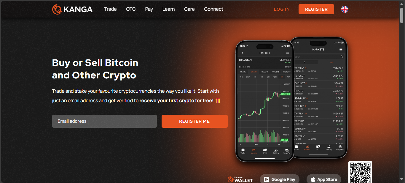 Kanga Exchange crypto platform with kiosks, staking and launchpad