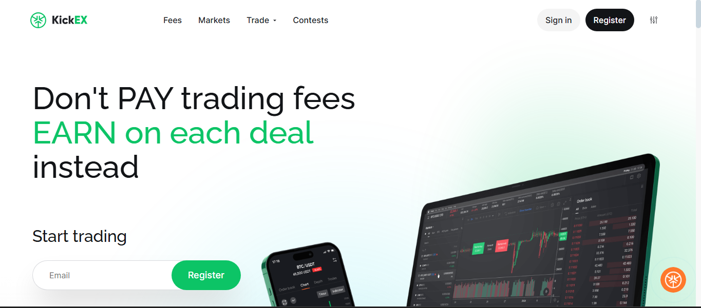KickEX crypto exchange platform