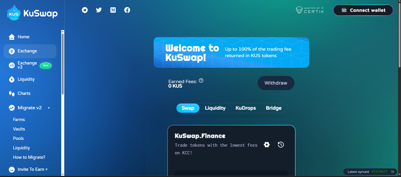 KuSwap AMM on KCC with burns