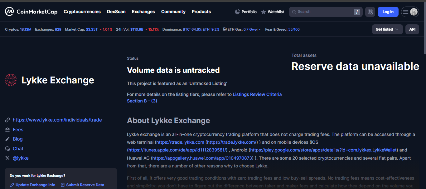 Lykke zero-fee crypto forex trading