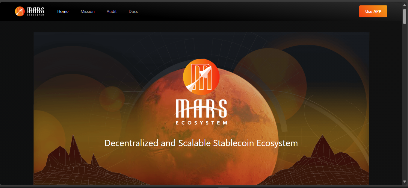 Mars Ecosystem DeFi reserve currency model