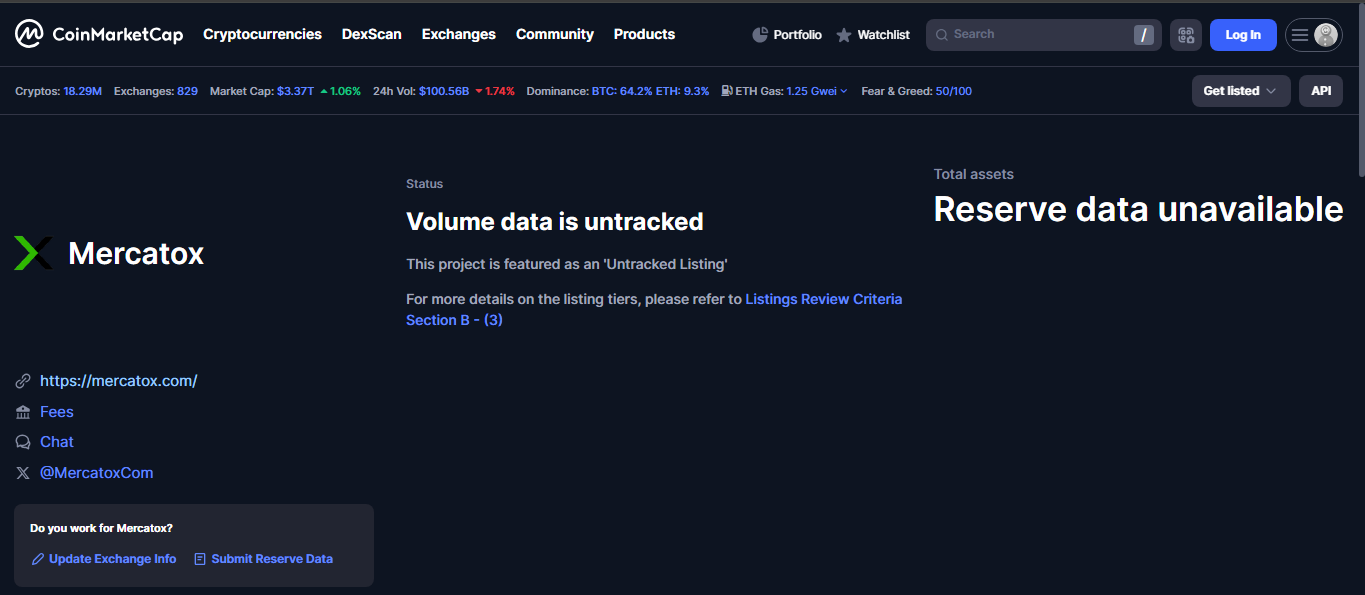Mercatox exchange rare token platform