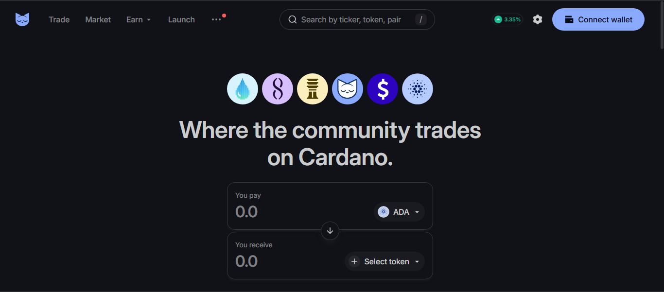 Minswap Cardano DEX interface