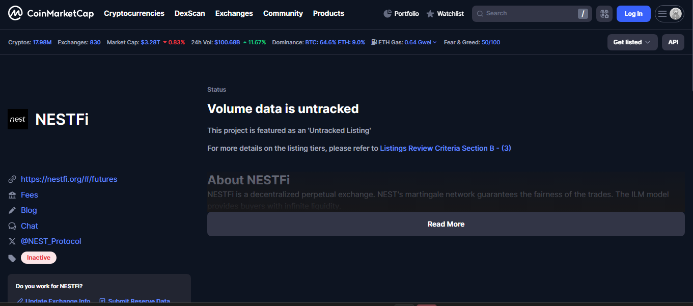 NESTFi decentralized perpetual exchange