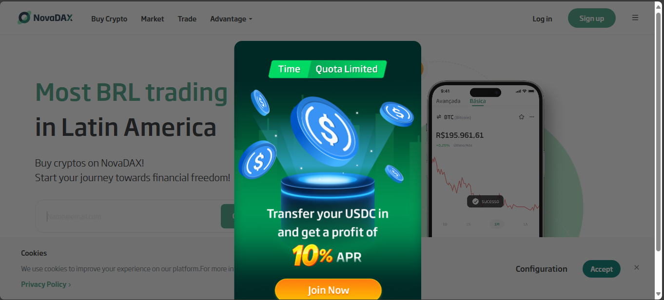 NovaDAX Brazilian fiat-friendly spot exchange