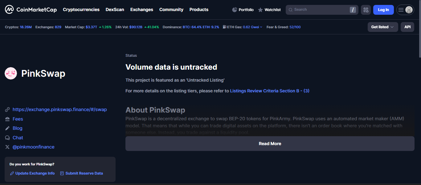 PinkSwap crypto exchange