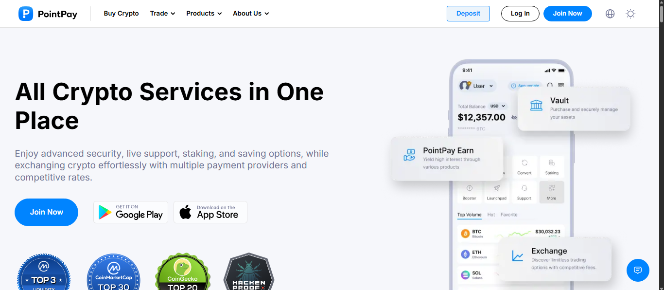 PointPay crypto banking exchange