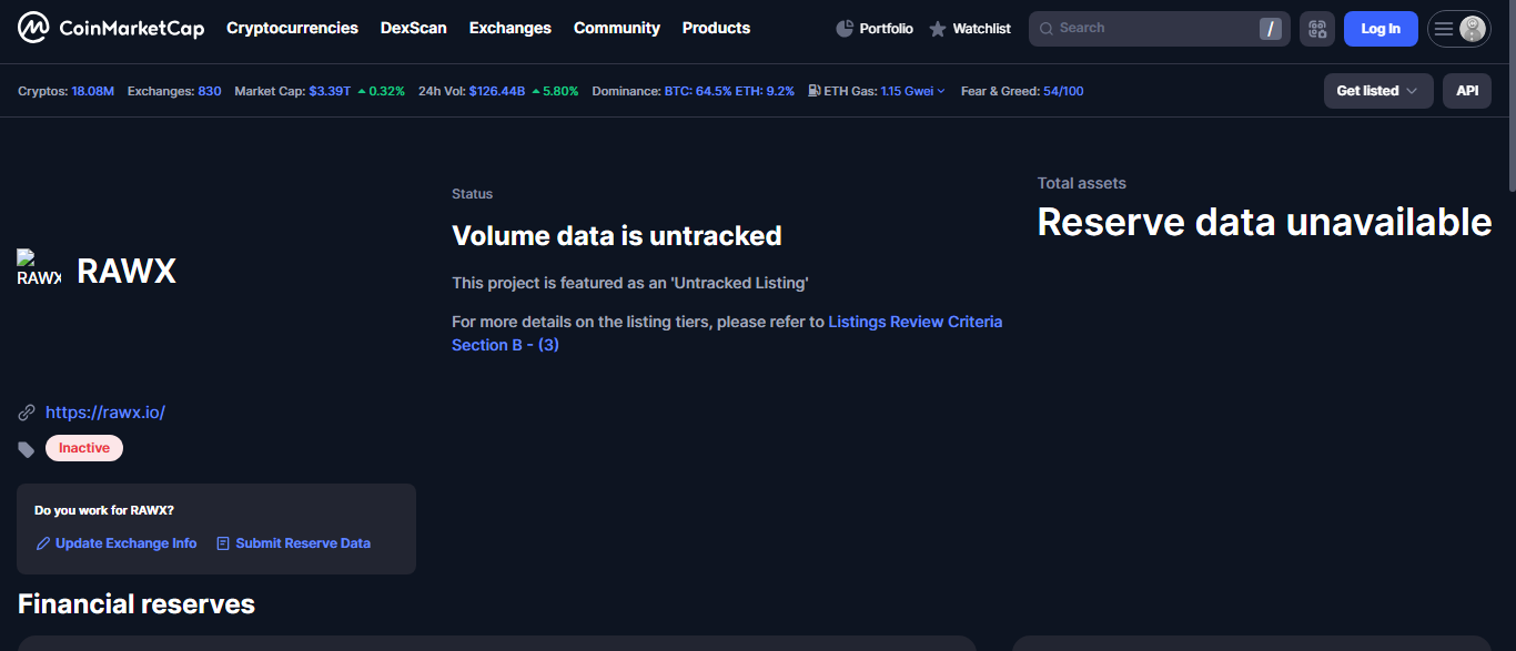 RawX planned crypto exchange
