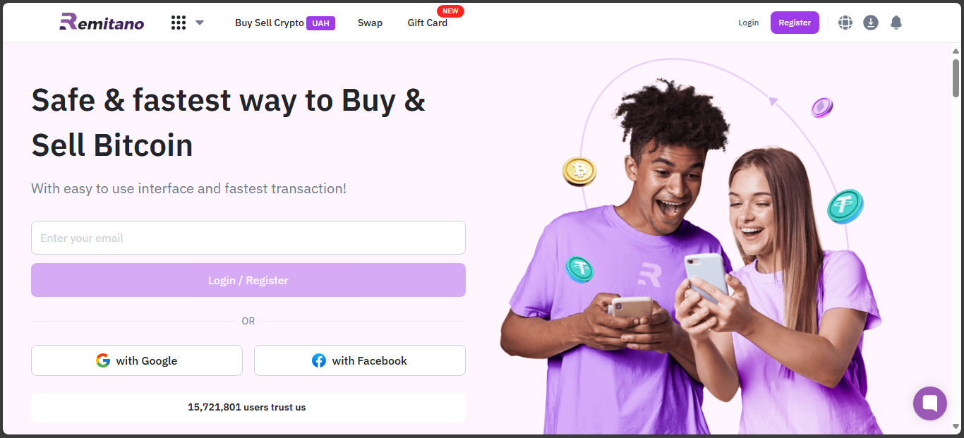 Remitano crypto exchange platform