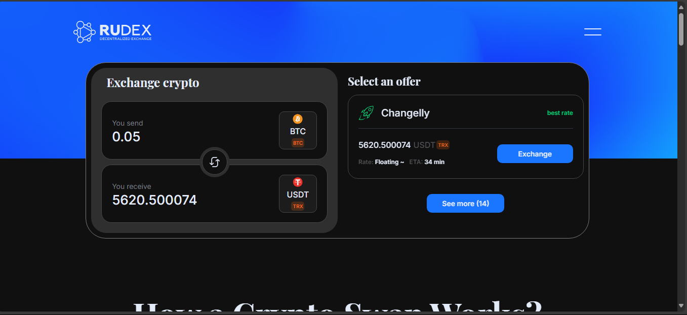 RuDEX BitShares-based crypto exchange