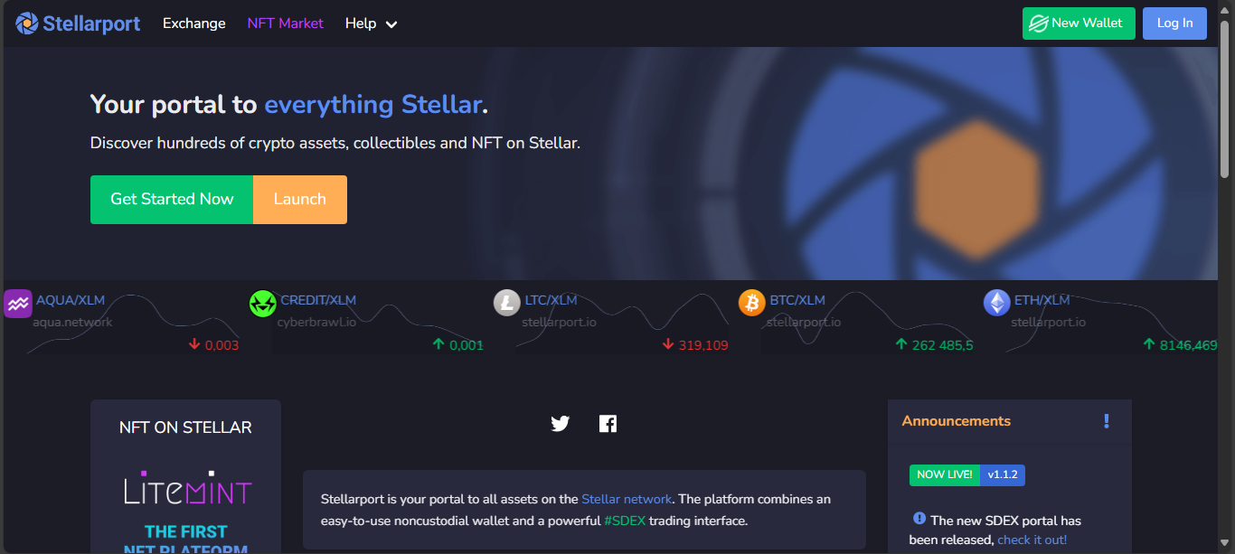Stellarport crypto exchange platform